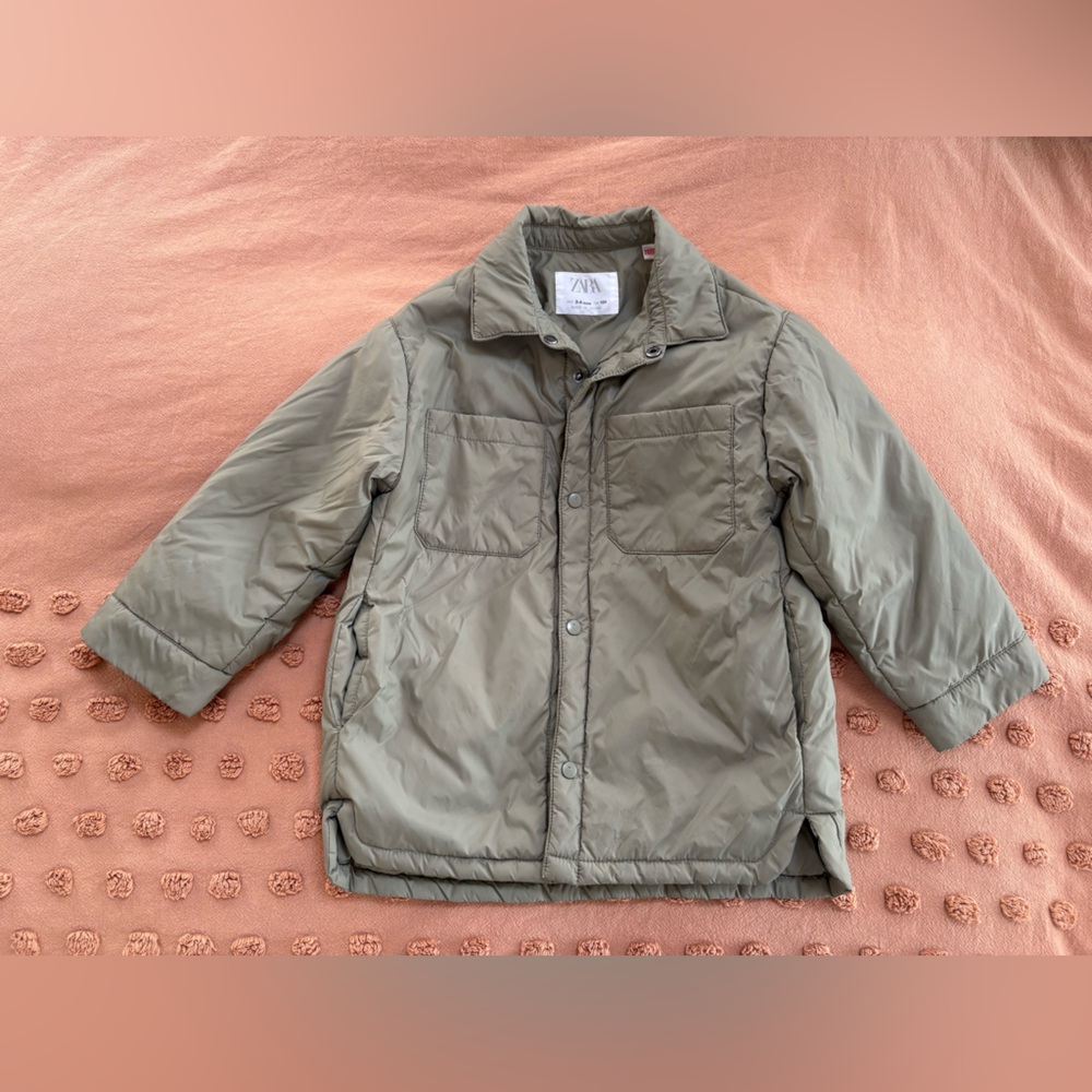 Zara Kids Olive Puffer Jacket